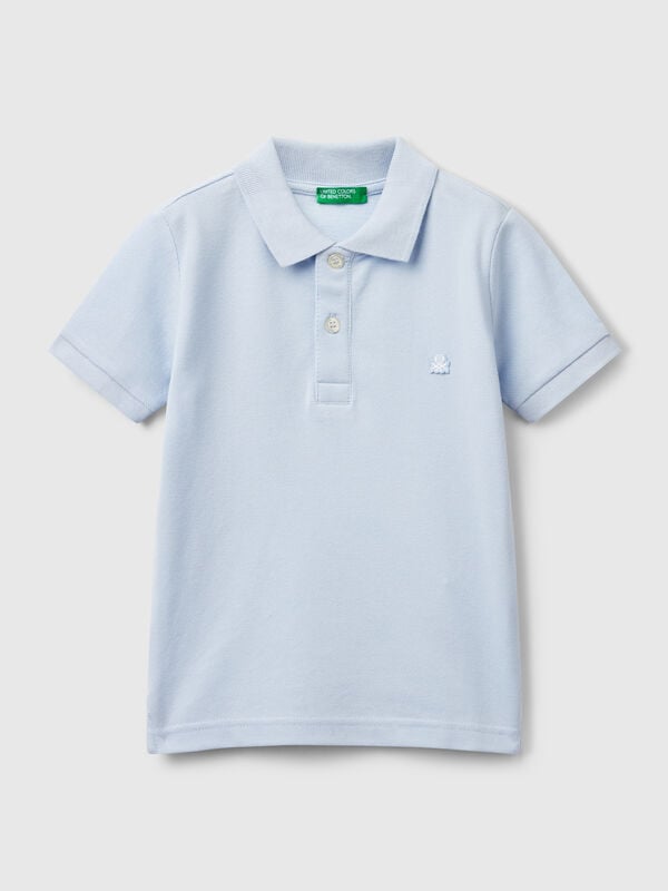 Polo de manga curta em algodão puro Menino
