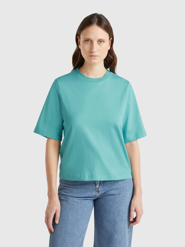 T-shirt boxy fit 100% algodão Mulher