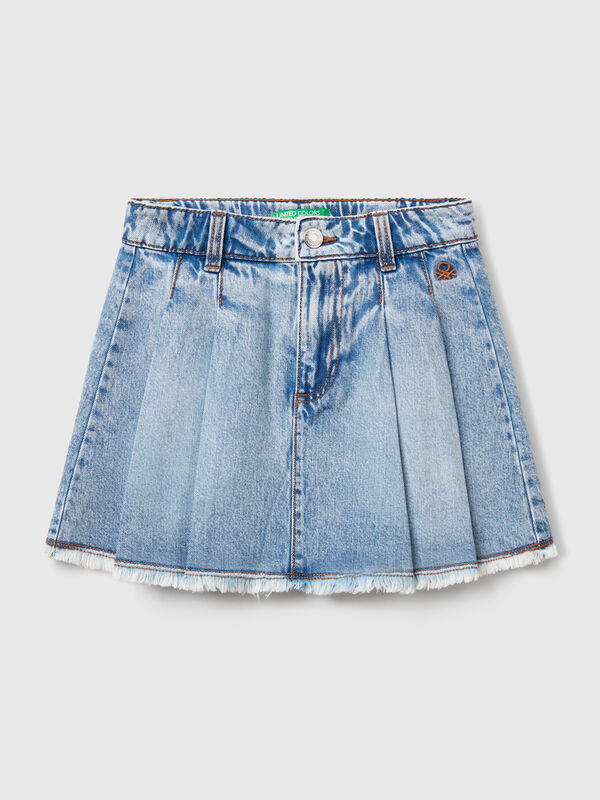 Saia de jeans com pregas Menina