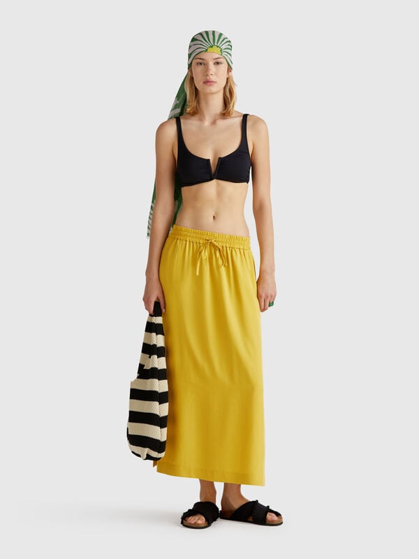 Saia midi fluida Mulher