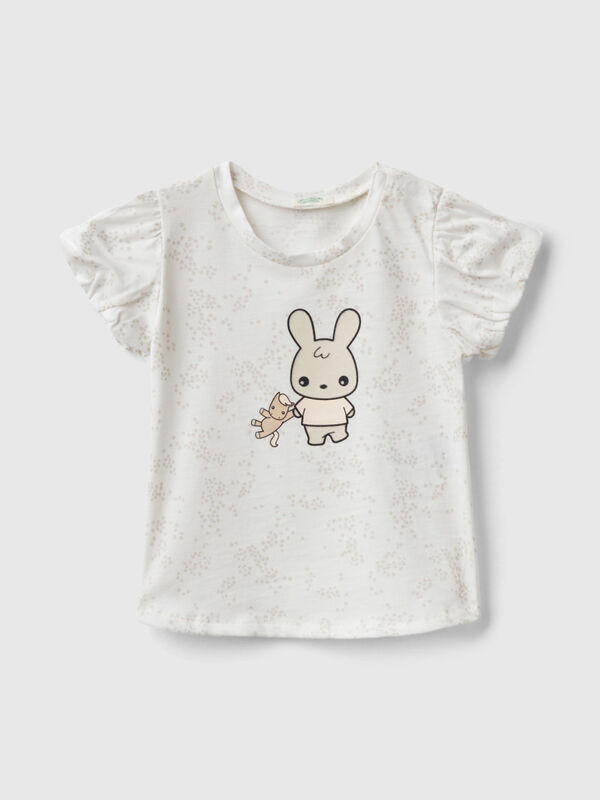 T-shirt com estampa de coelhinho Recém-nascido