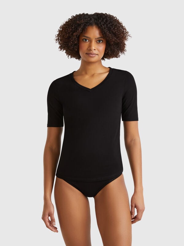 T-shirt em algodão super stretch Mulher