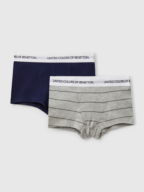 Dois boxers em algodão stretch Menino