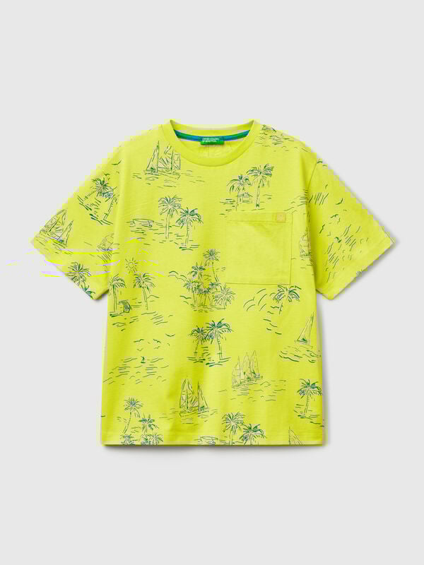 T-shirt com estampa marítima Menino