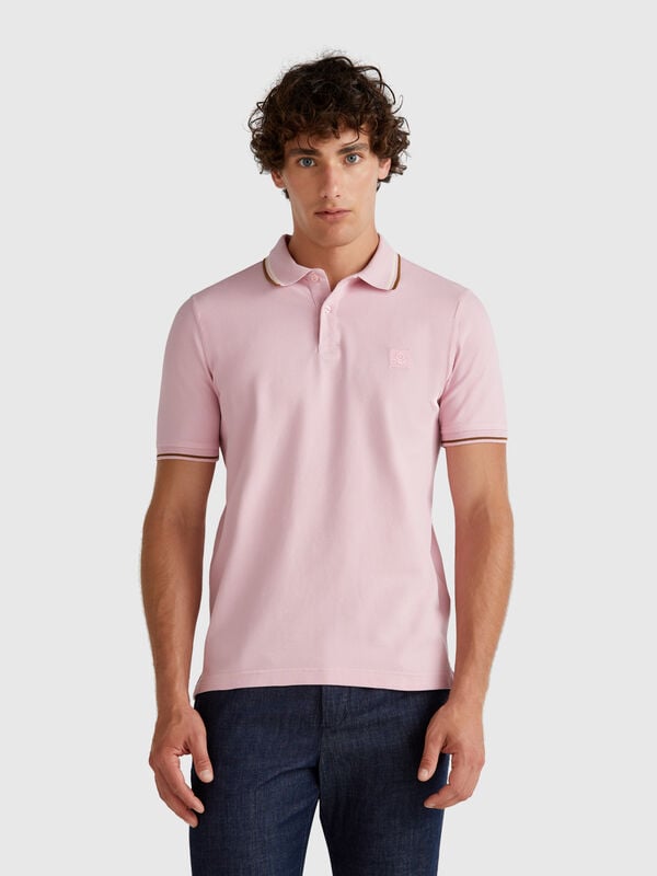 Polo slim fit rosa Homem