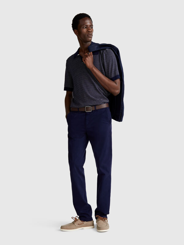 Chinos azul meia-noite slim fit  Homem
