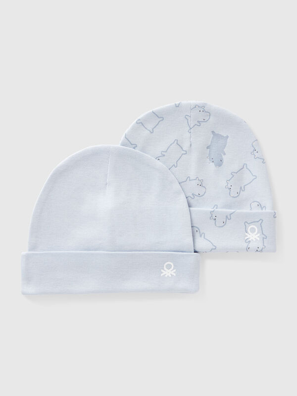 Dois gorros em algodão  Recém-nascido