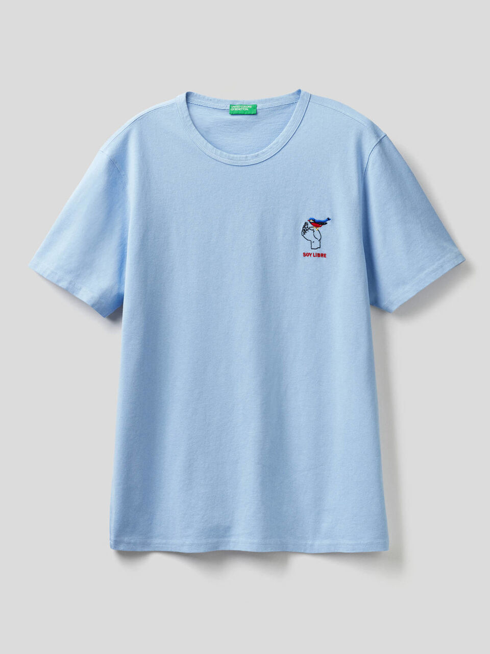 T-shirt em algodão puro com bordados image number 1
