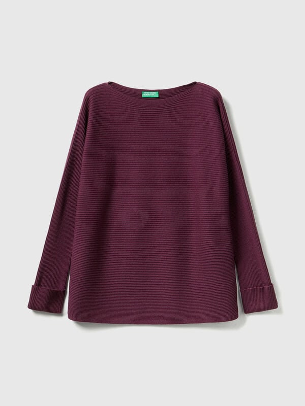 Camisola com decote à barco Mulher