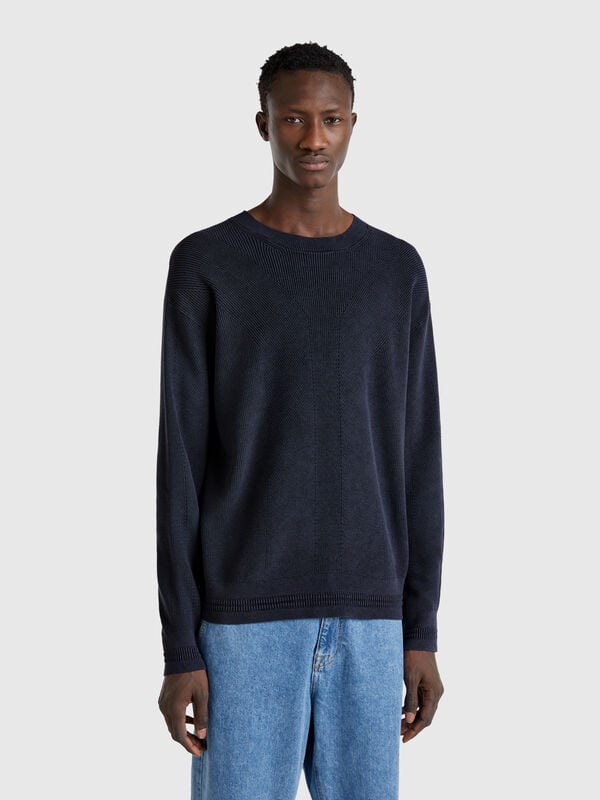 Camisola tricotada em puro algodão Homem