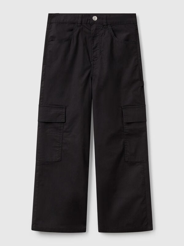 Calças cargo wide fit Menina