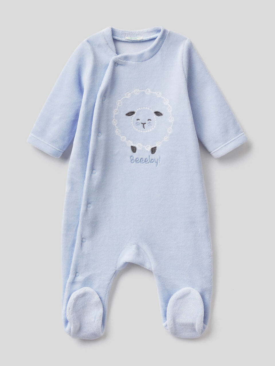 Babygrow em chenille de algodão misto image number 1