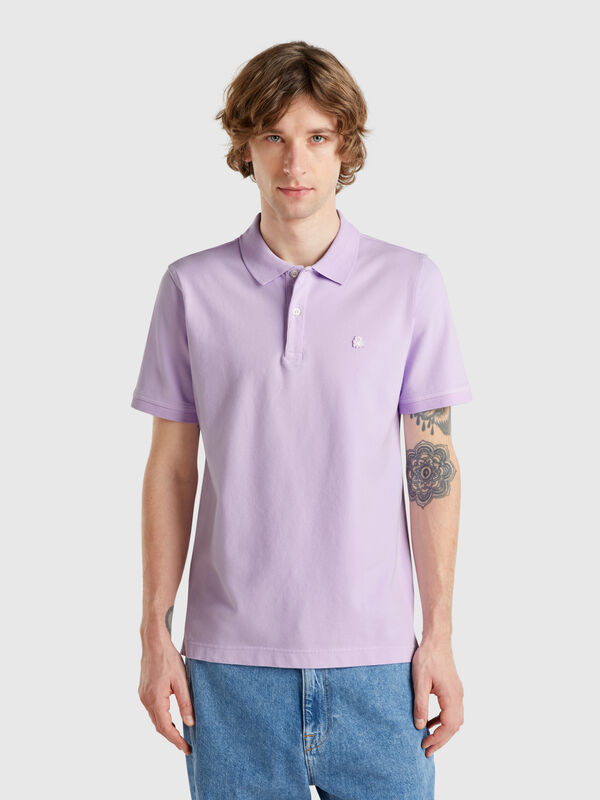 Polo lilás slim fit Homem