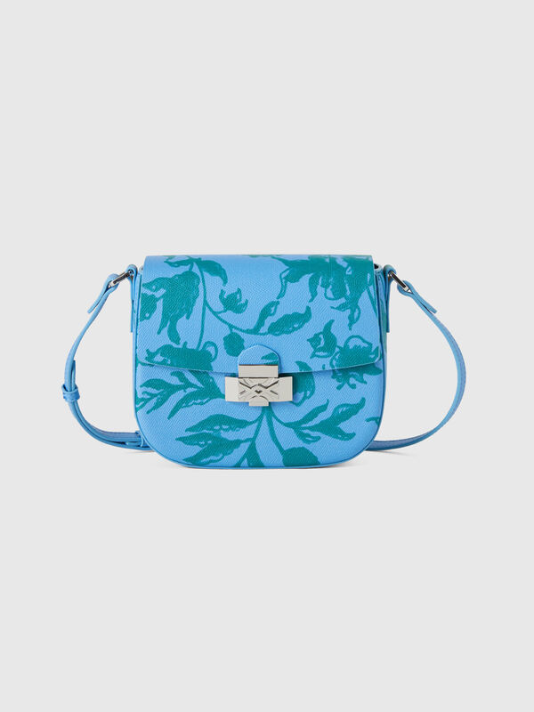 Bolsas azul-claro com estampa floral Mulher