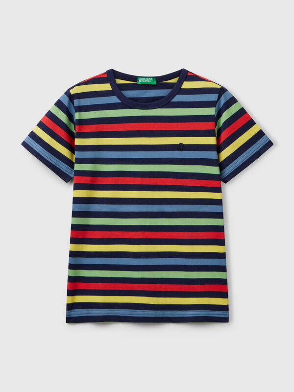 Camiseta listrada 100% algodão Menino