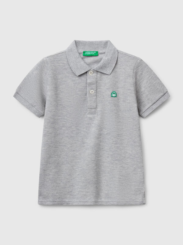 Polo de manga curta em algodão puro Menino