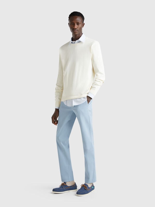 Chinos slim fit folha de açucar Homem