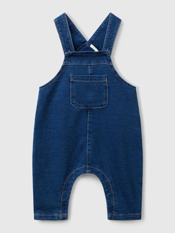 Jardineira efeito denim baggy fit Recém-nascido