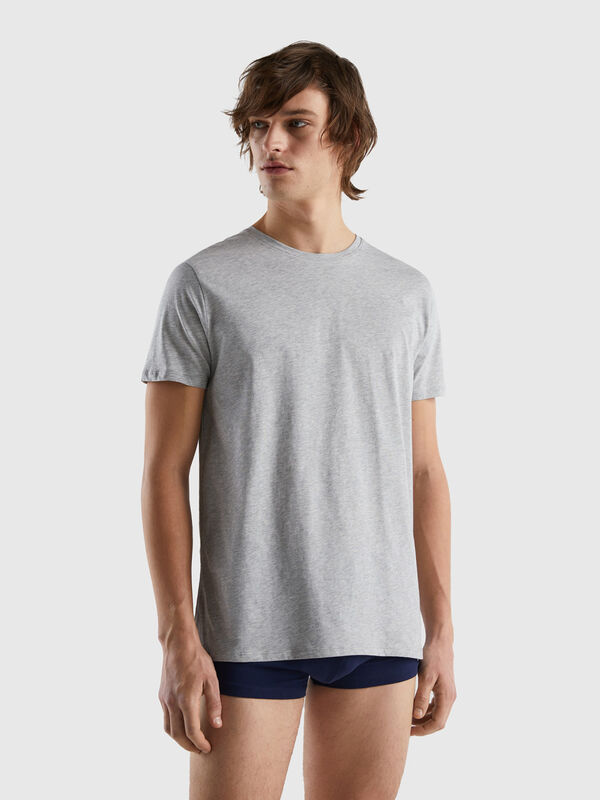 T-shirt em algodão de fibra longa Homem