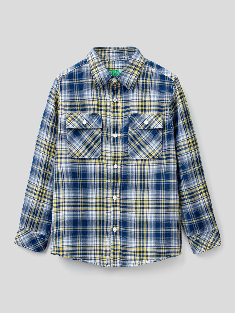 Camisa aos quadrados 100% algodão image number 1