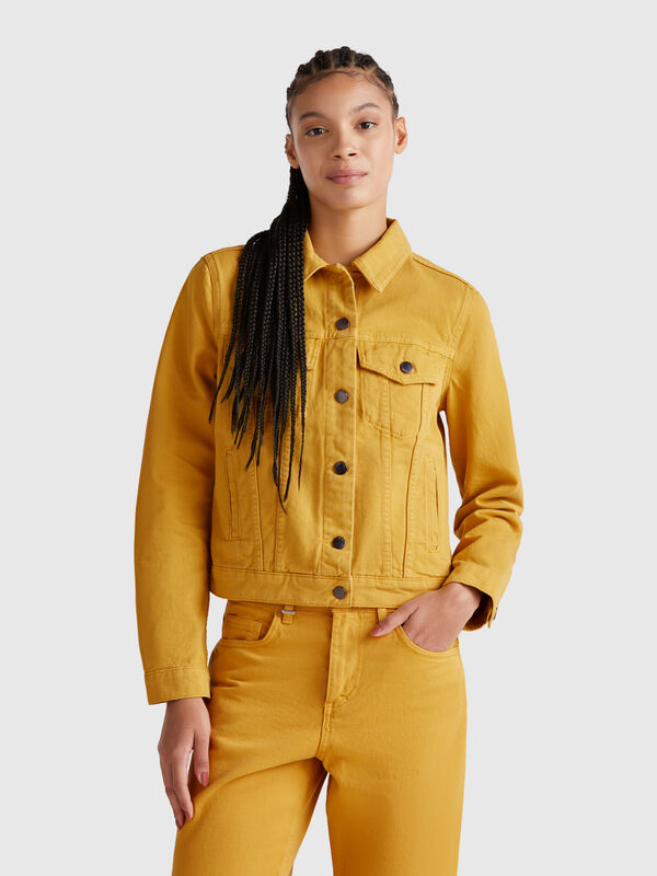 Blusão rider de jeans Mulher