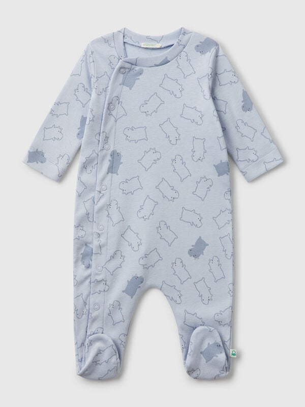Babygrow comprido com estampa padrão Recém-nascido
