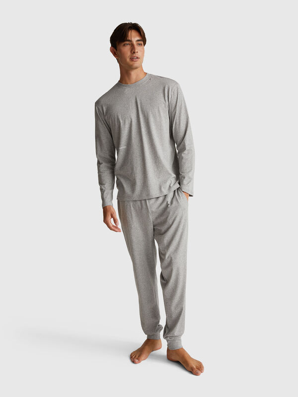 Calças com elástico logótipo Homem