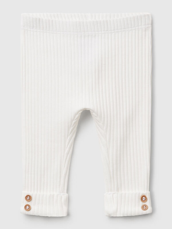 Leggings de algodão elástico Recém-nascido