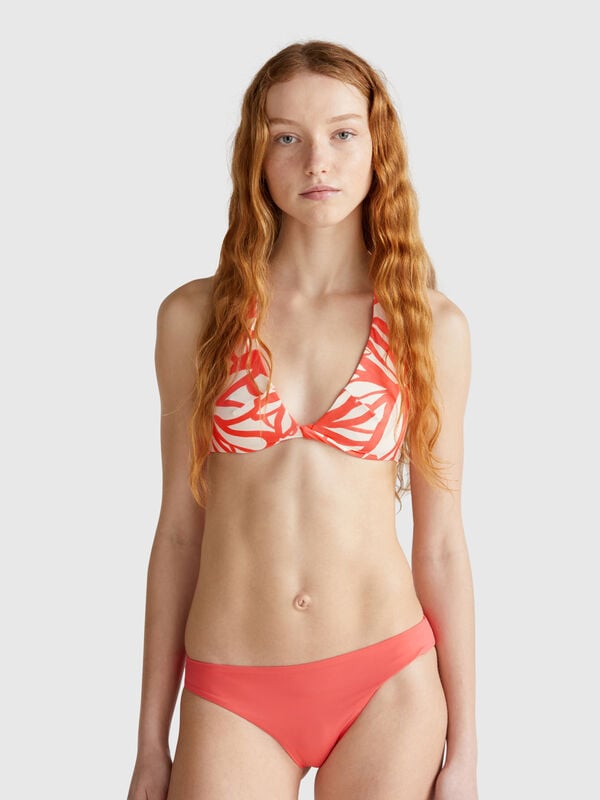 Triângulo de biquíni com estampa floral Mulher