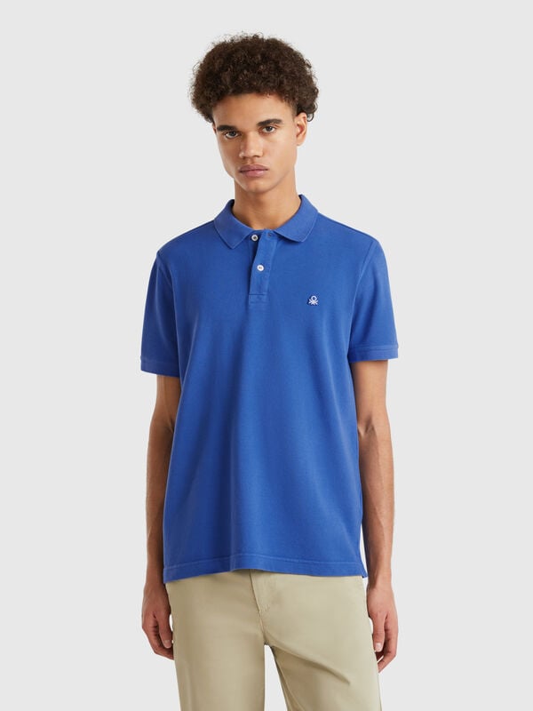 Polo regular fit bluette Homem