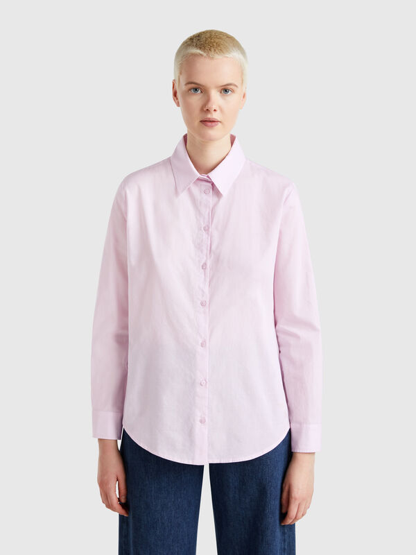 Camisa regular fit em algodão leve Mulher