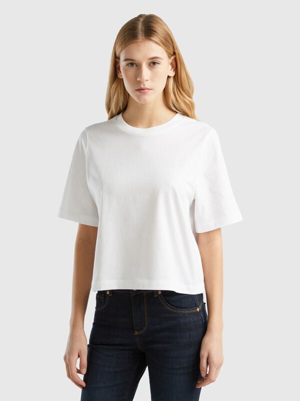 T-shirt boxy fit 100% algodão orgânico Mulher