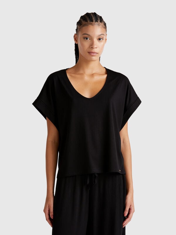 T-shirt boxy fit Mulher
