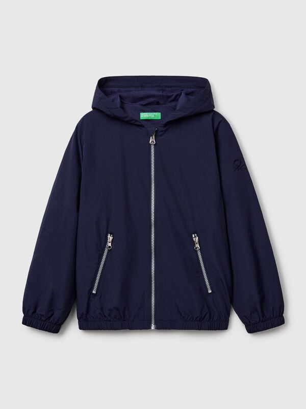 Jaqueta de nylon com capuz Menino