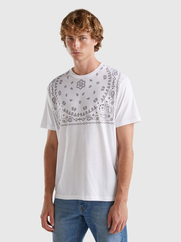 T-shirt com estampa bandana Homem