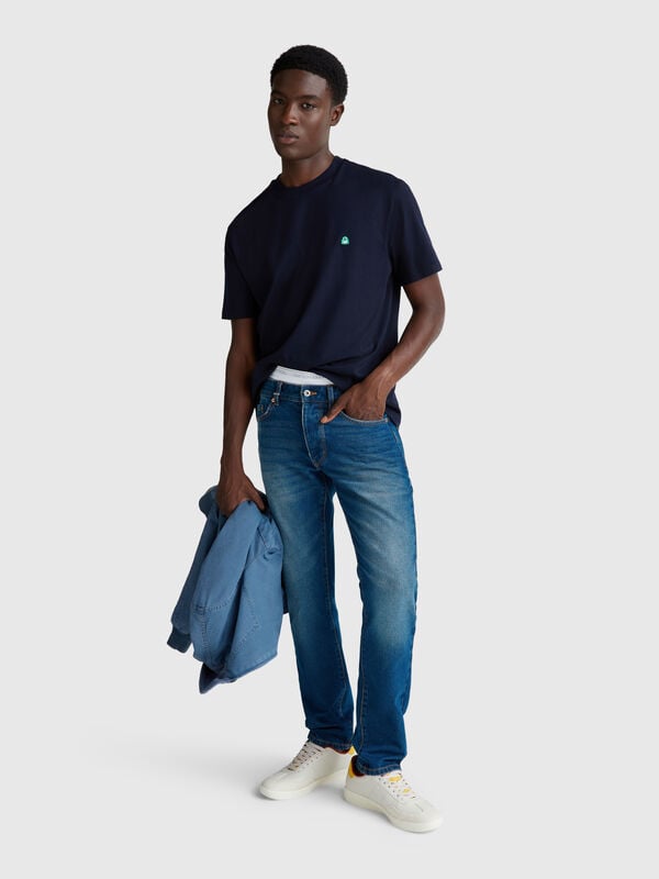 T-shirt básica de algodão  Homem