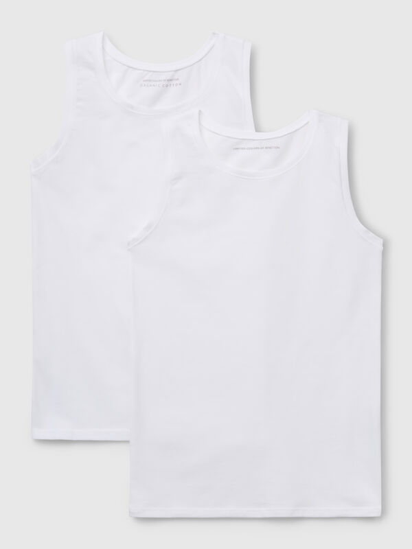 Dois tops em algodão orgânico super stretch Menina