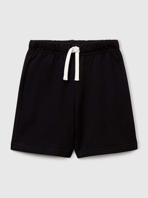 Bermudas em felpo de algodão Menino