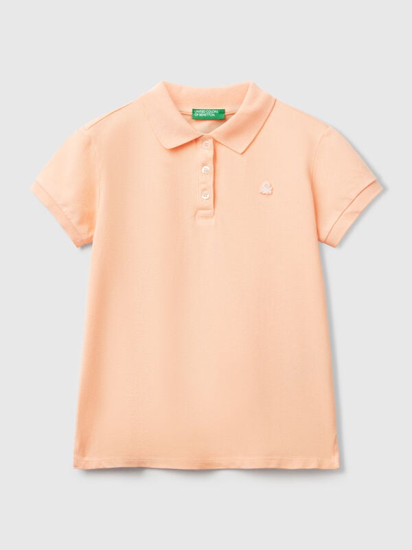 Polo de manga curta em algodão  Menina