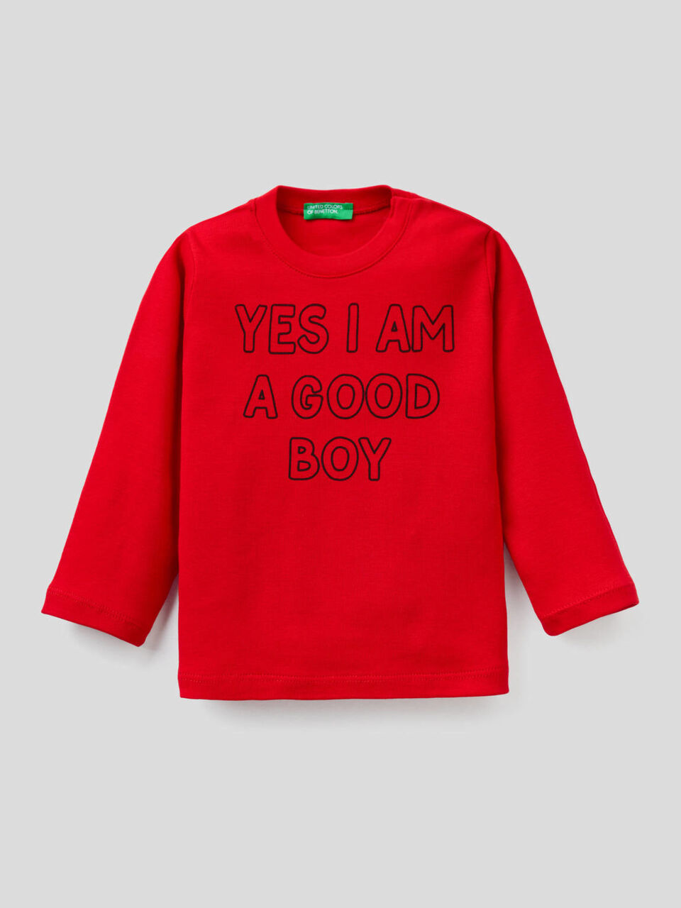 T-shirt de manga comprida com estampa slogan image number 1