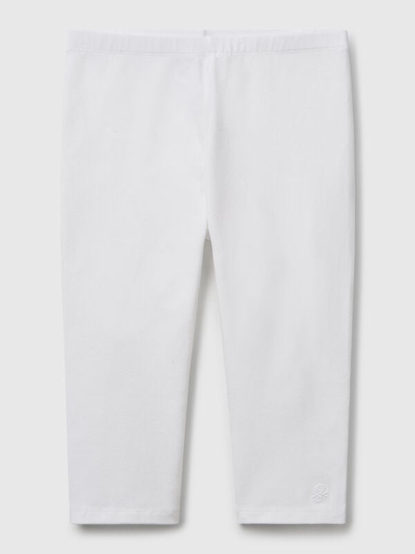 Leggings pelo joelho em algodão stretch Menina