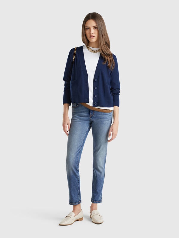 Jeans bootcut em algodão misto reciclado Mulher