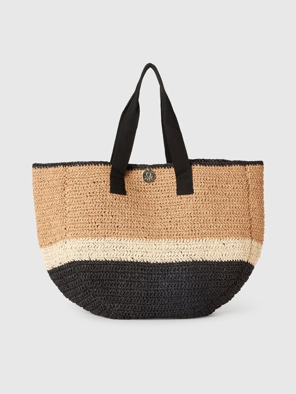 Shopping bag efeito palha Mulher
