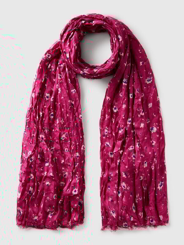 Écharpe floral em viscose Mulher