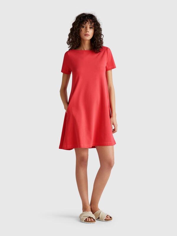 Vestido curto evasé Mulher
