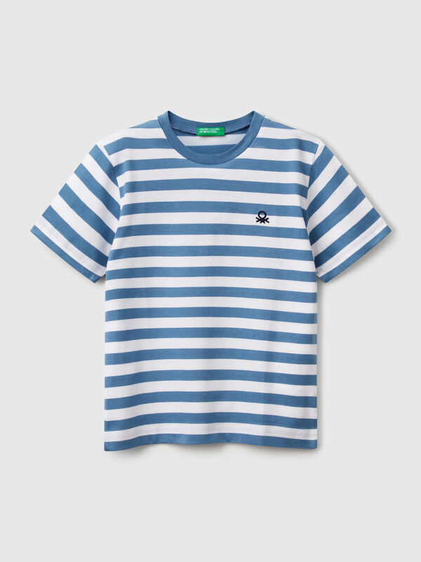 Camiseta listrada 100% algodão Menino
