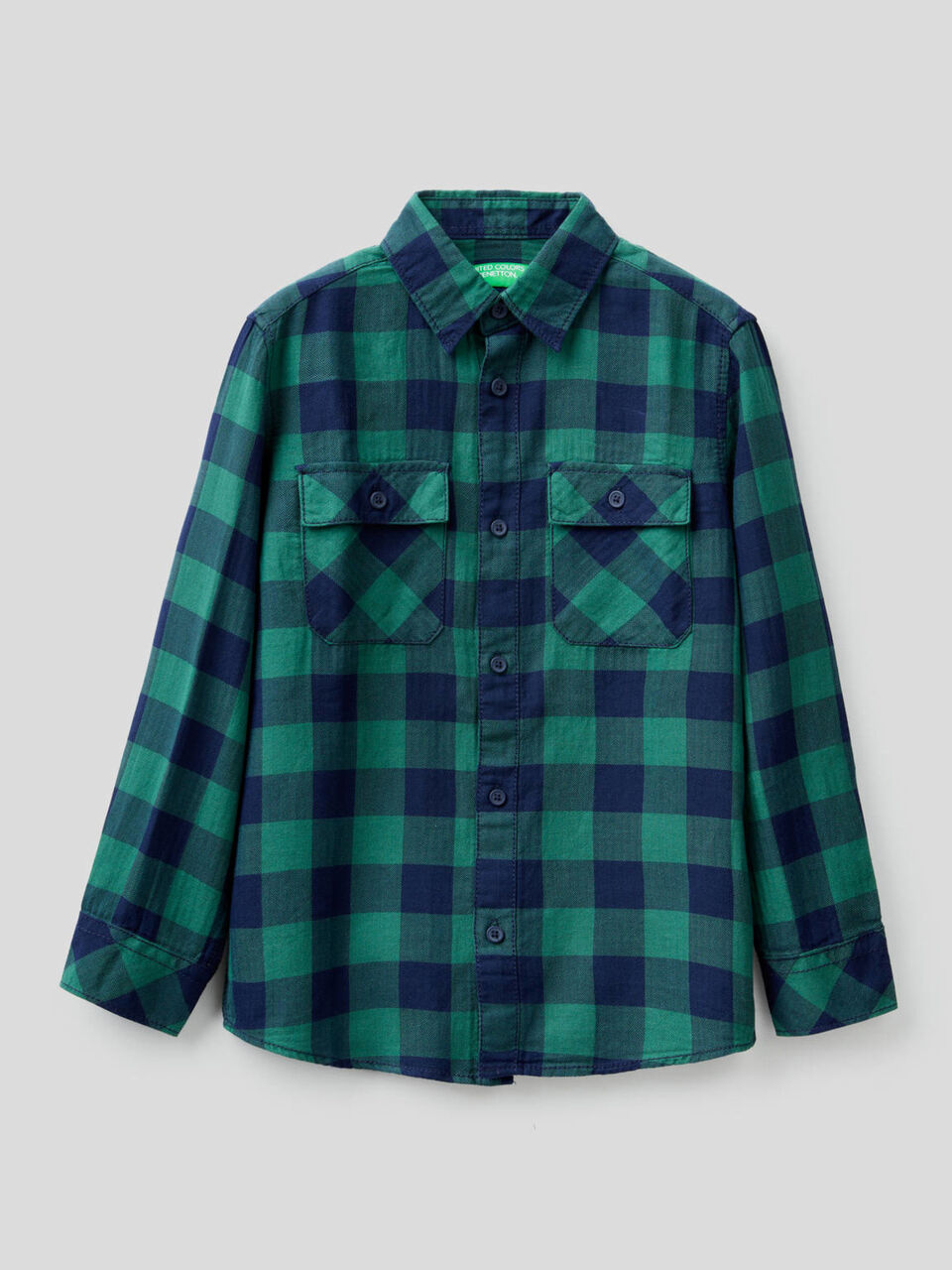 Camisa aos quadrados 100% algodão image number 1