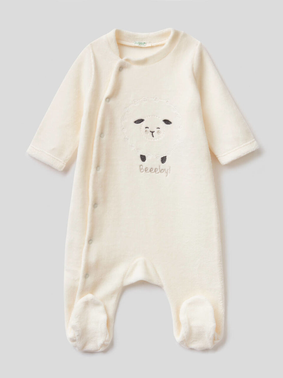 Babygrow em chenille de algodão misto image number 1