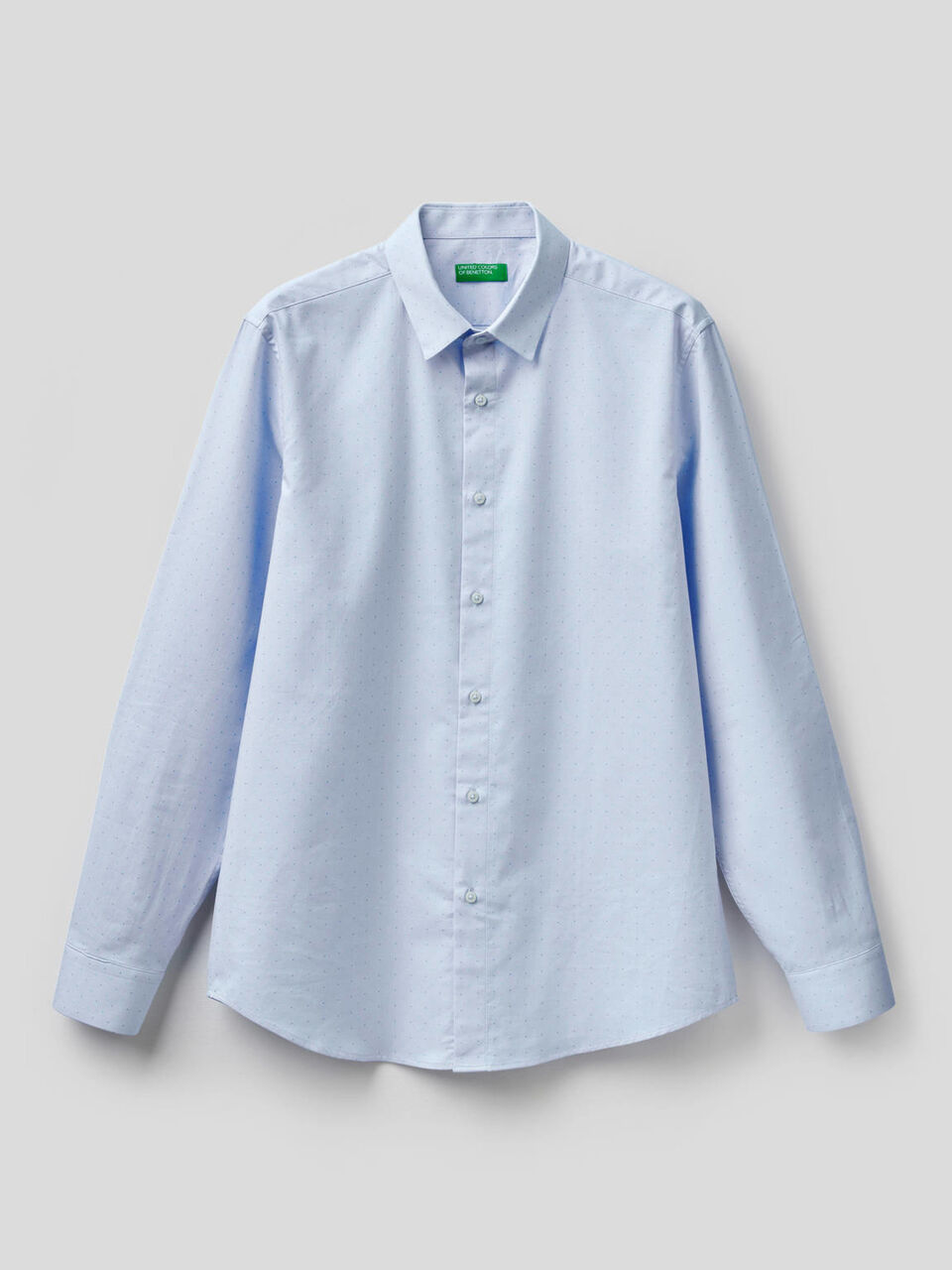 Camisa slim fit em algodão puro image number 1
