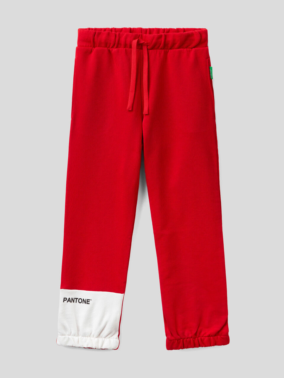 Calças vermelhas em felpo BenettonxPantone™